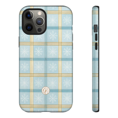 Blue Winter Plaid Tough Phone Case