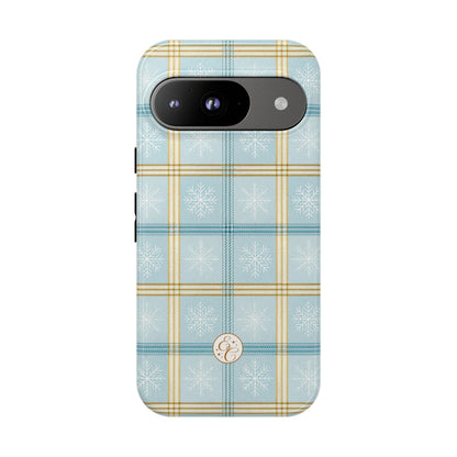 Blue Winter Plaid Tough Phone Case