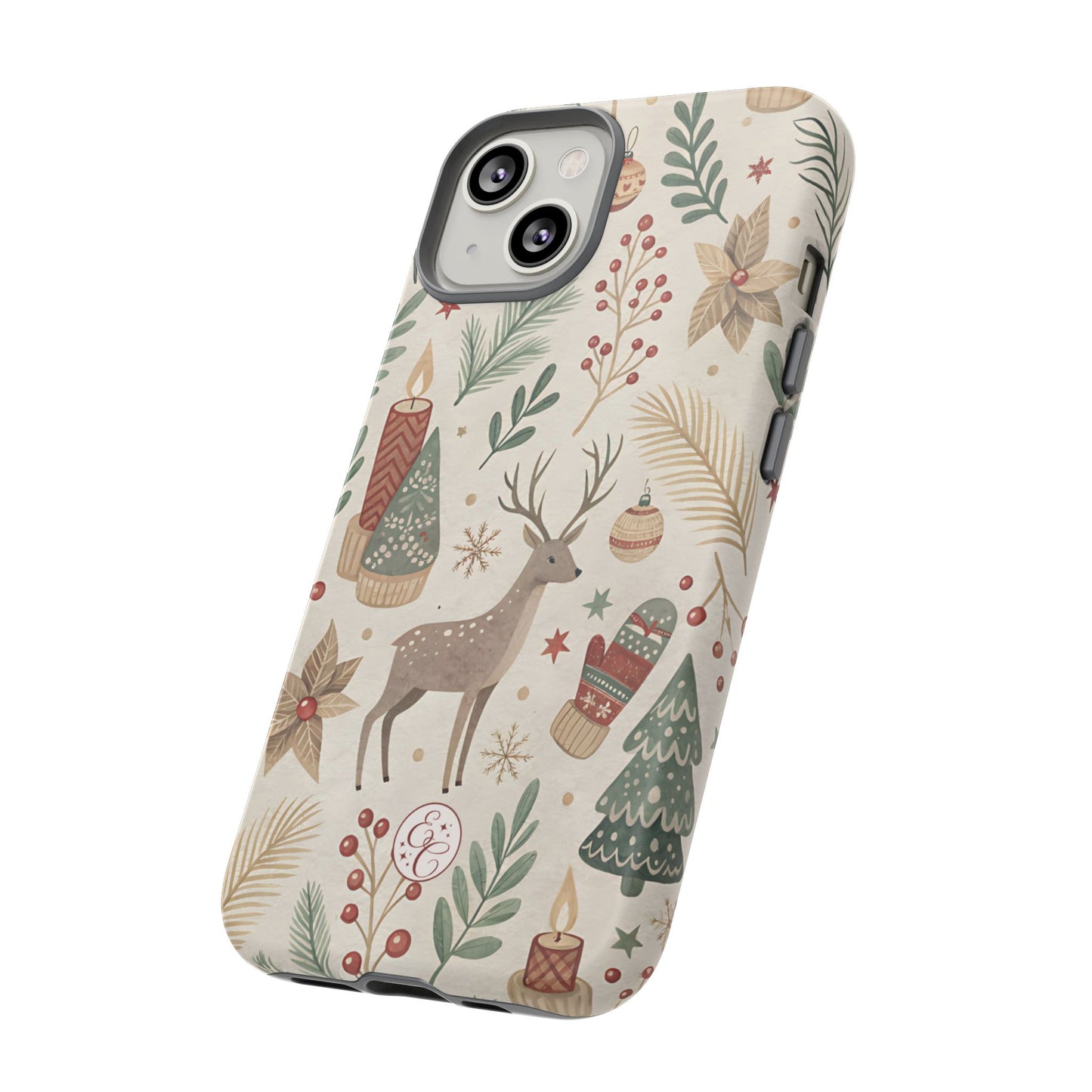 Rustic Christmas Reindeer Tough Phone Case