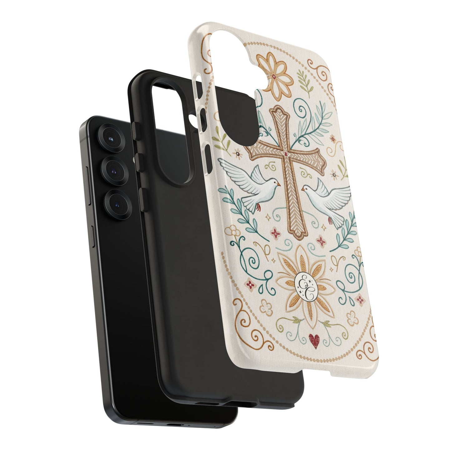 Christian Cross and Doves Tough Phone Case