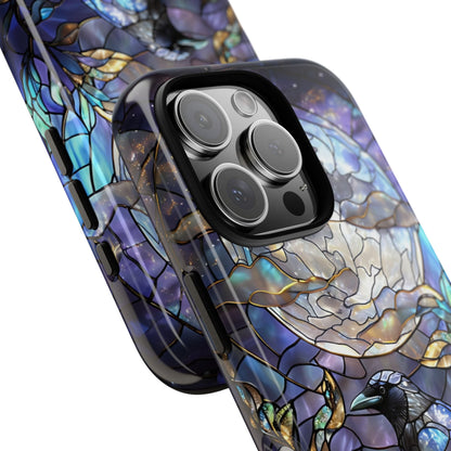 Stained Glass Raven Tough Phone Case