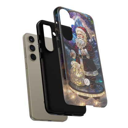 Santa Claus Stained Glass Tough Phone Case