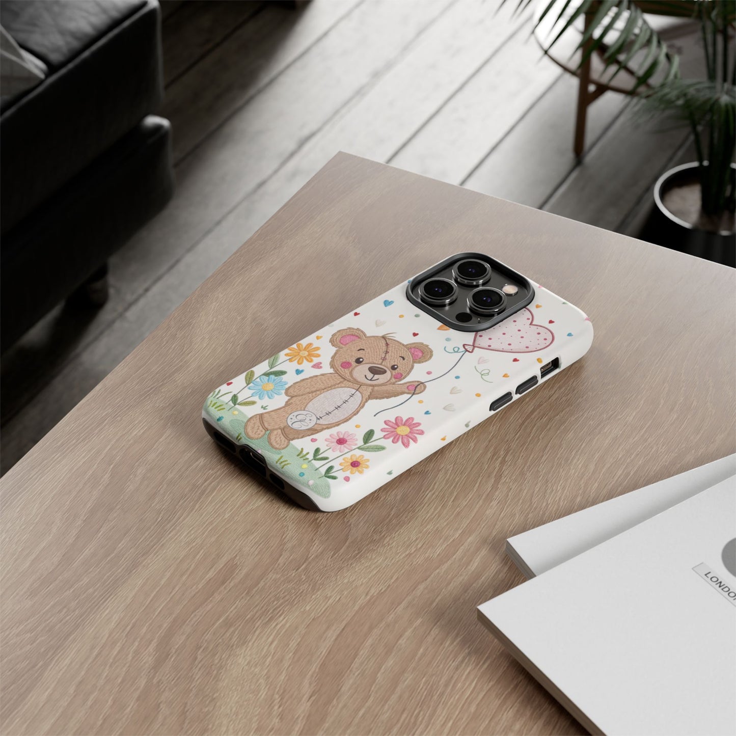 Cute Teddy Bear Tough Phone Case