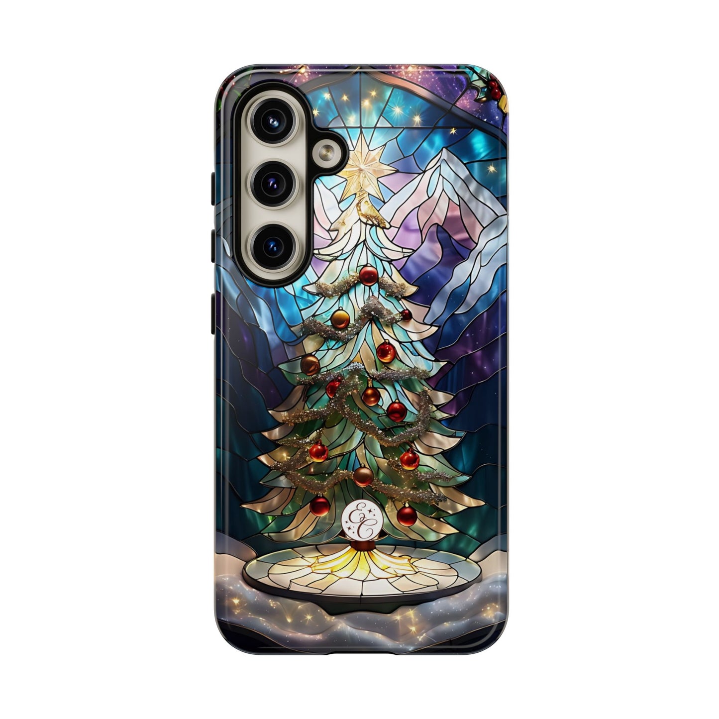 Christmas Tree Stained Glass Tough Phone Case