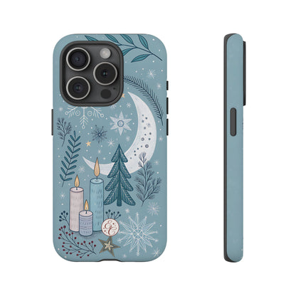 Winter Moon & Candles Tough Phone Case