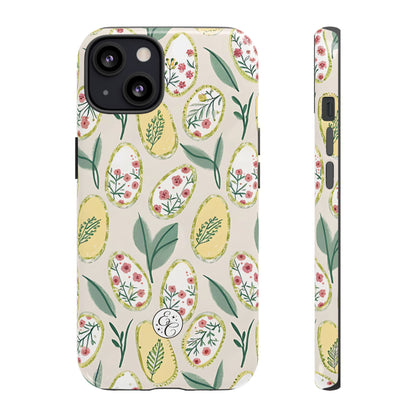 Floral Easter Egg Pattern Tough Phone Case