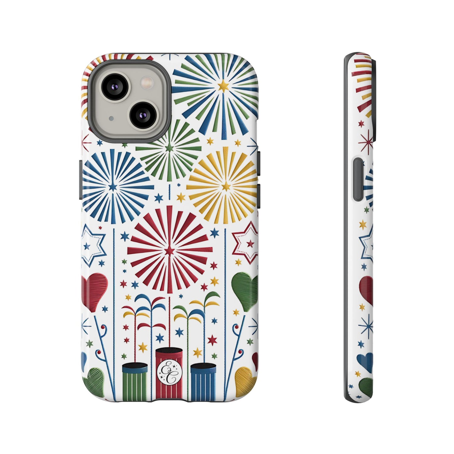 Colorful Fireworks and Stars Tough Phone Case
