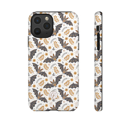 Boho Halloween Bat Pattern Tough Phone Case