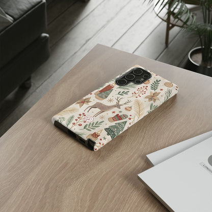 Rustic Christmas Reindeer Tough Phone Case