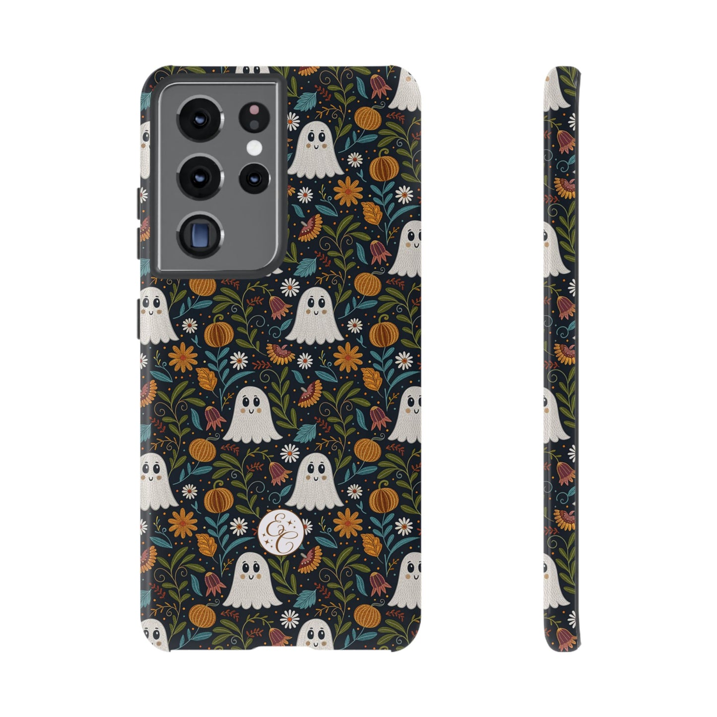 Boho Halloween Ghost Pattern Tough Phone Case