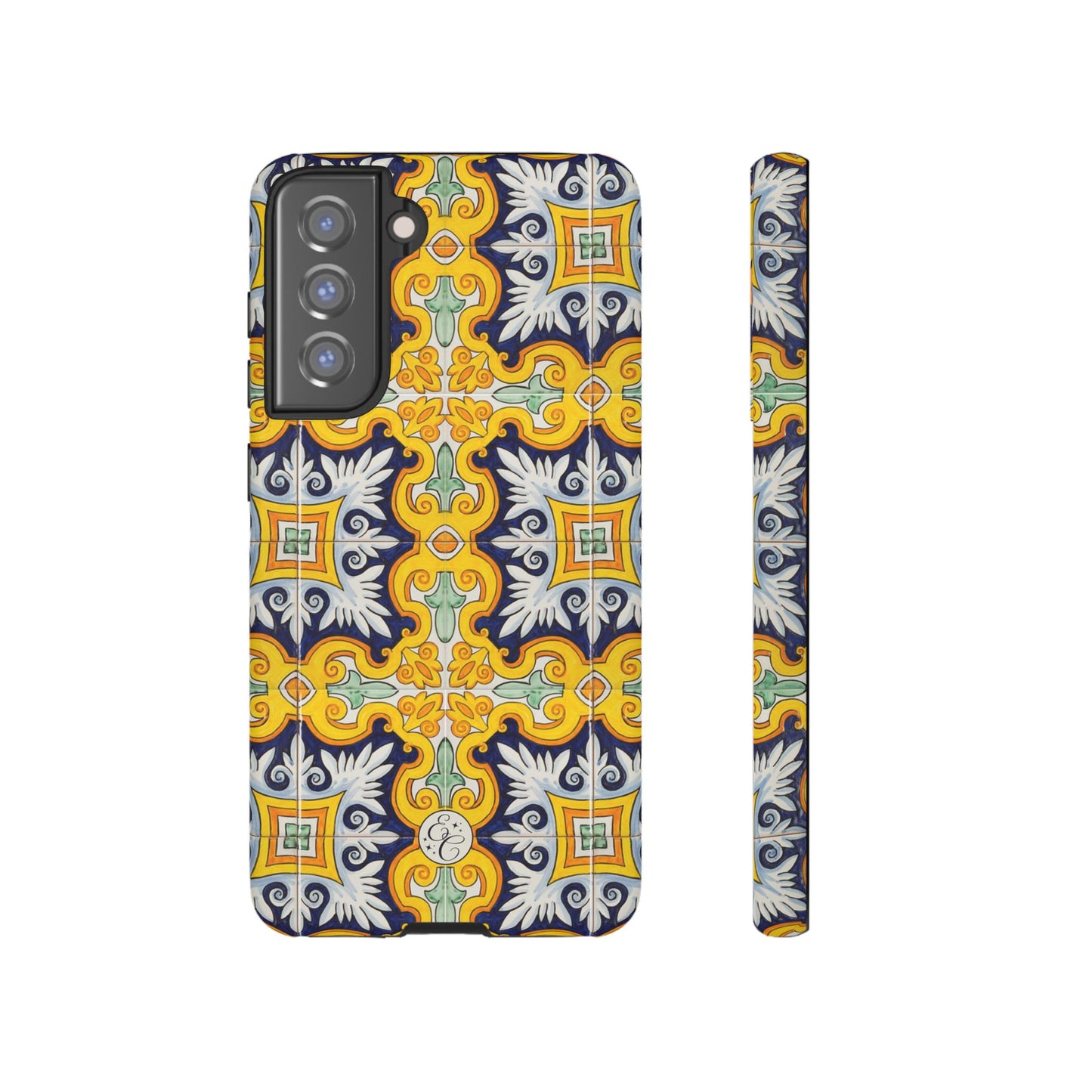 Vintage Floral Tile Tough Phone Case