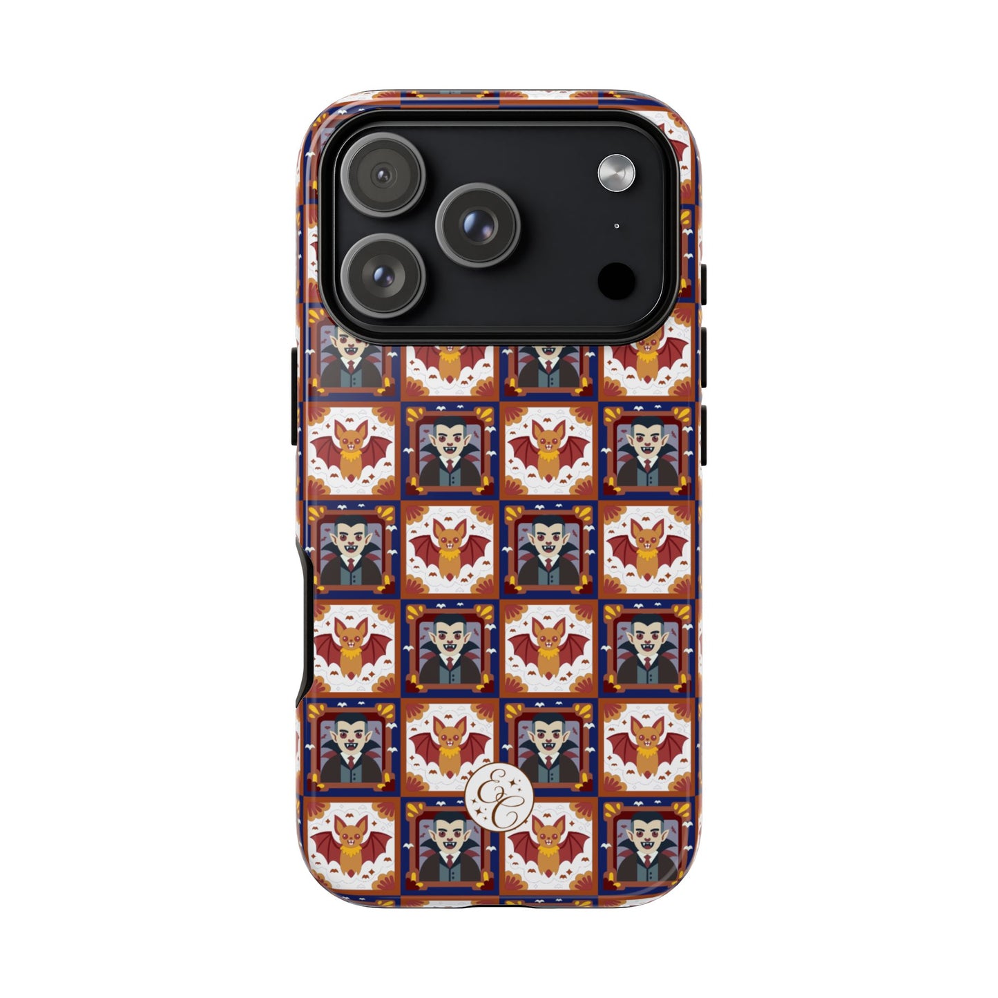 Dracula & Bat Pattern Tough Phone Case