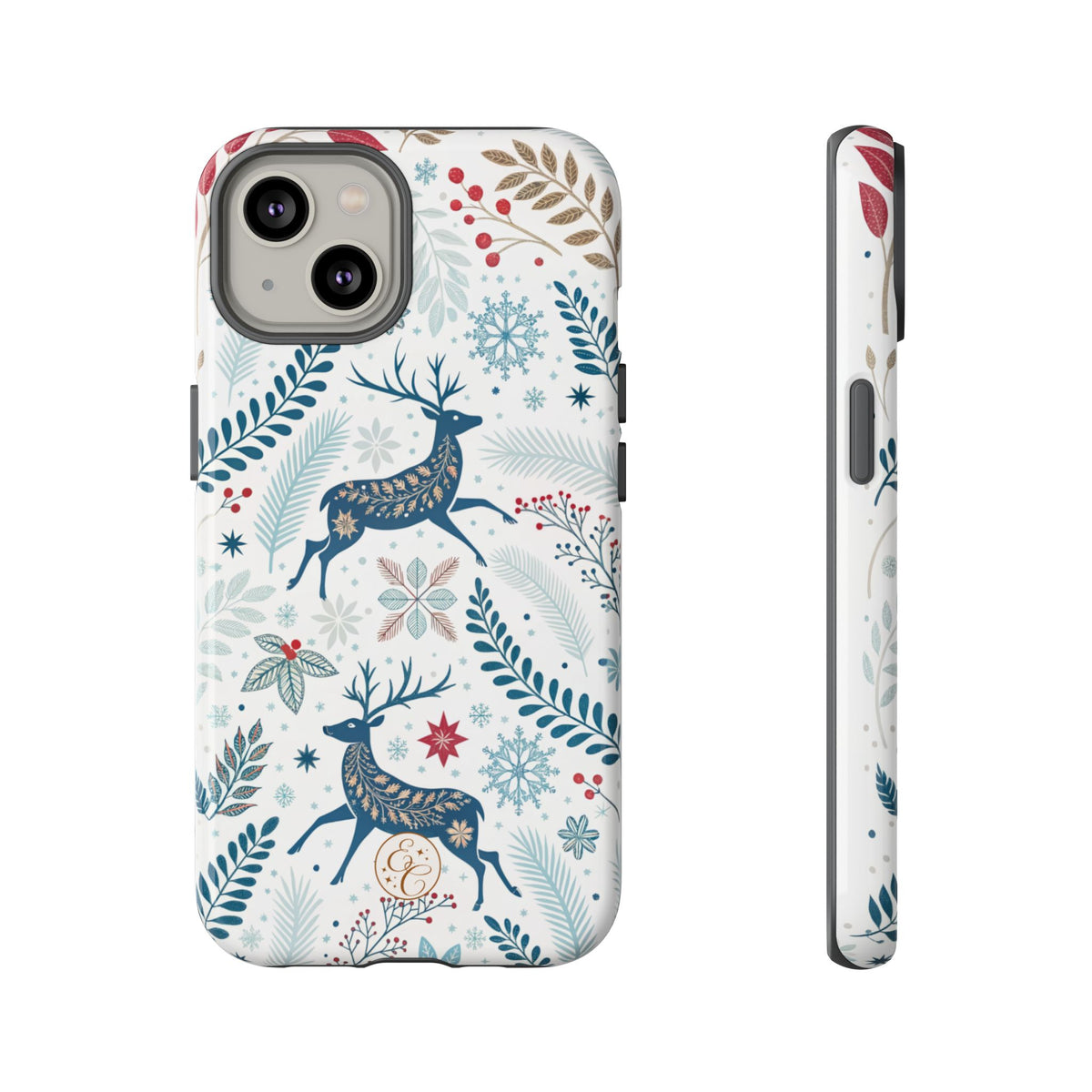 Blue Winter Deer Phone Case