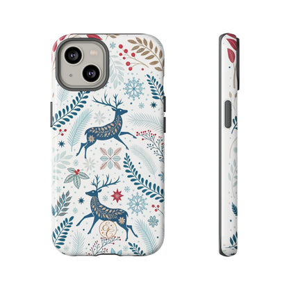 Blue Winter Deer Phone Case