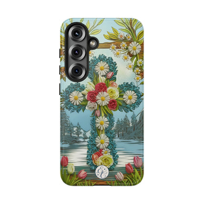 Floral Cross Tough Phone Case