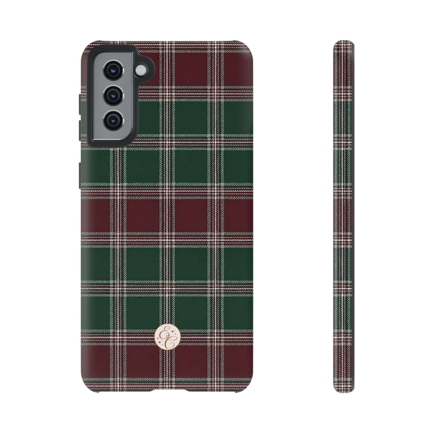 Green & Burgundy Plaid Tough Phone Case