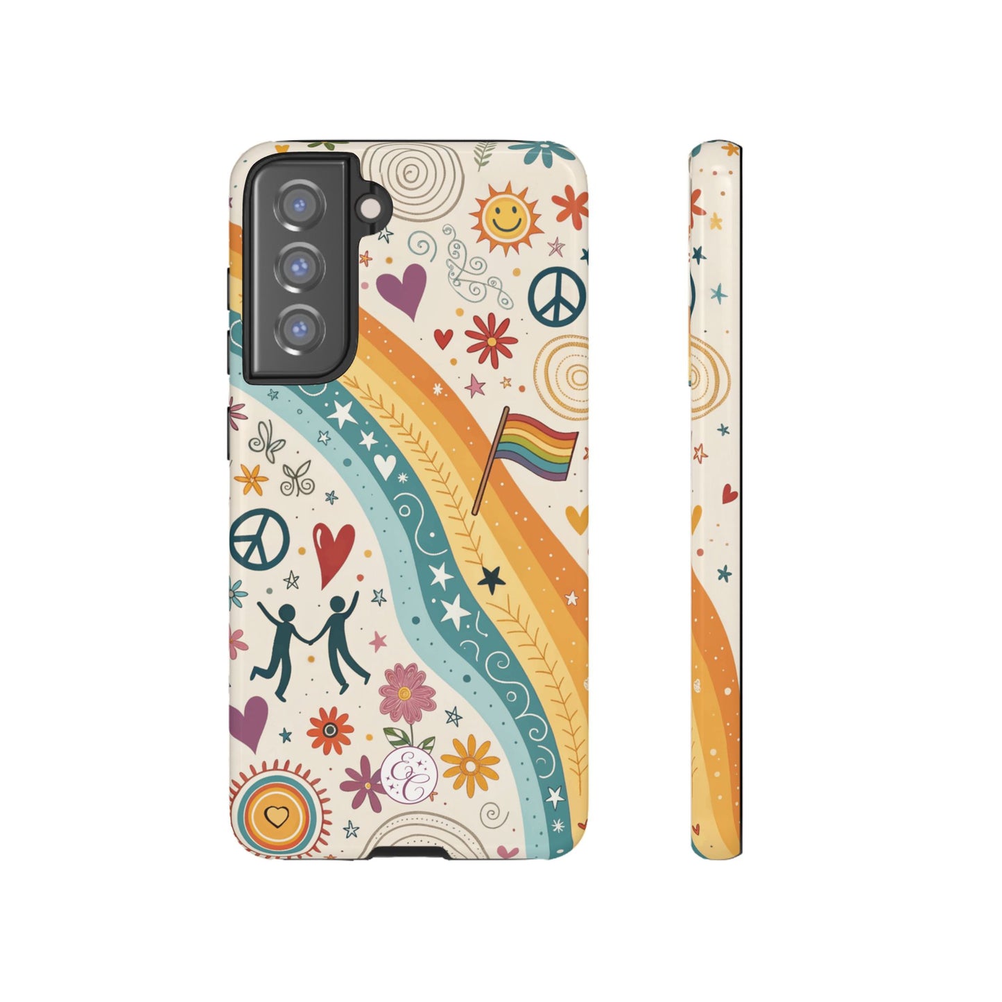 LGTBQ+ Pride Boho Doodle Tough Phone Case