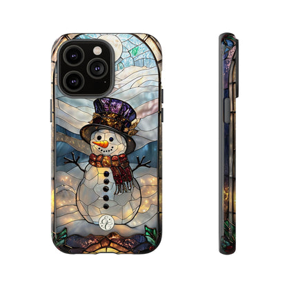 Snowman Stained Glass Phone Case