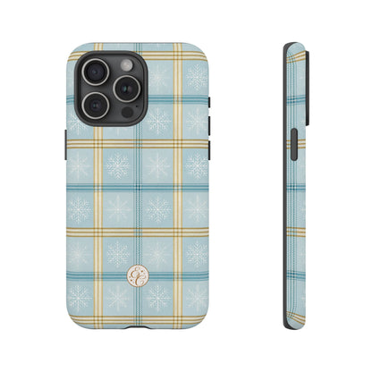Blue Winter Plaid Tough Phone Case