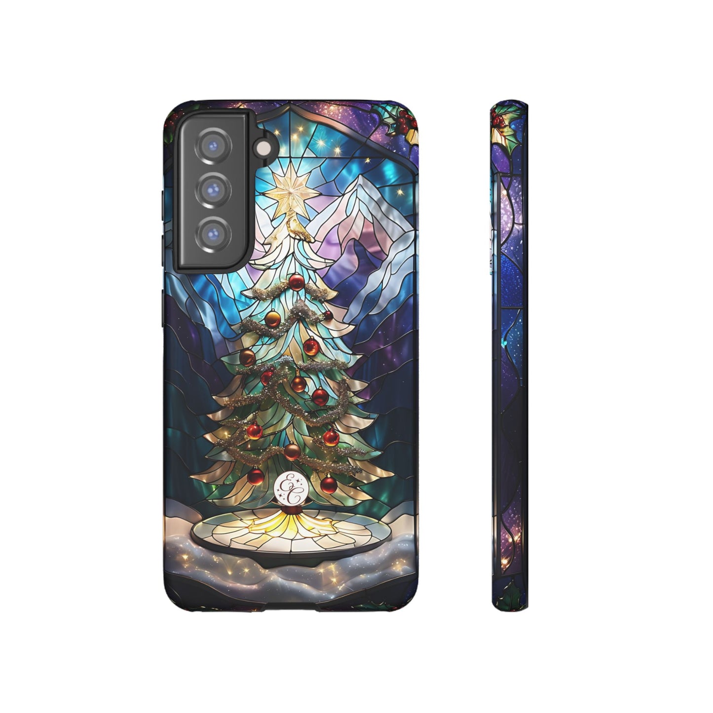 Christmas Tree Stained Glass Tough Phone Case