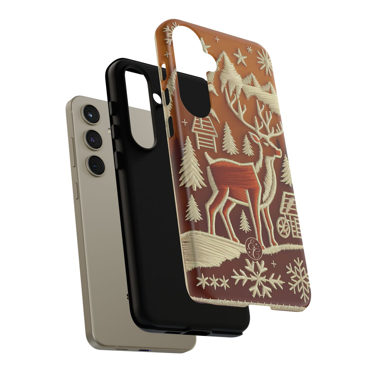Rustic Reindeer Christmas Phone Case