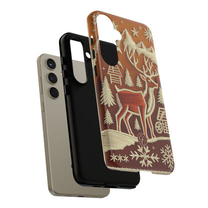 Rustic Reindeer Christmas Phone Case