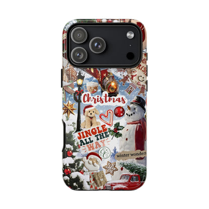 Christmas Holiday Collage Tough Phone Case