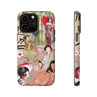 Japanese Geisha Collage Tough Phone Case