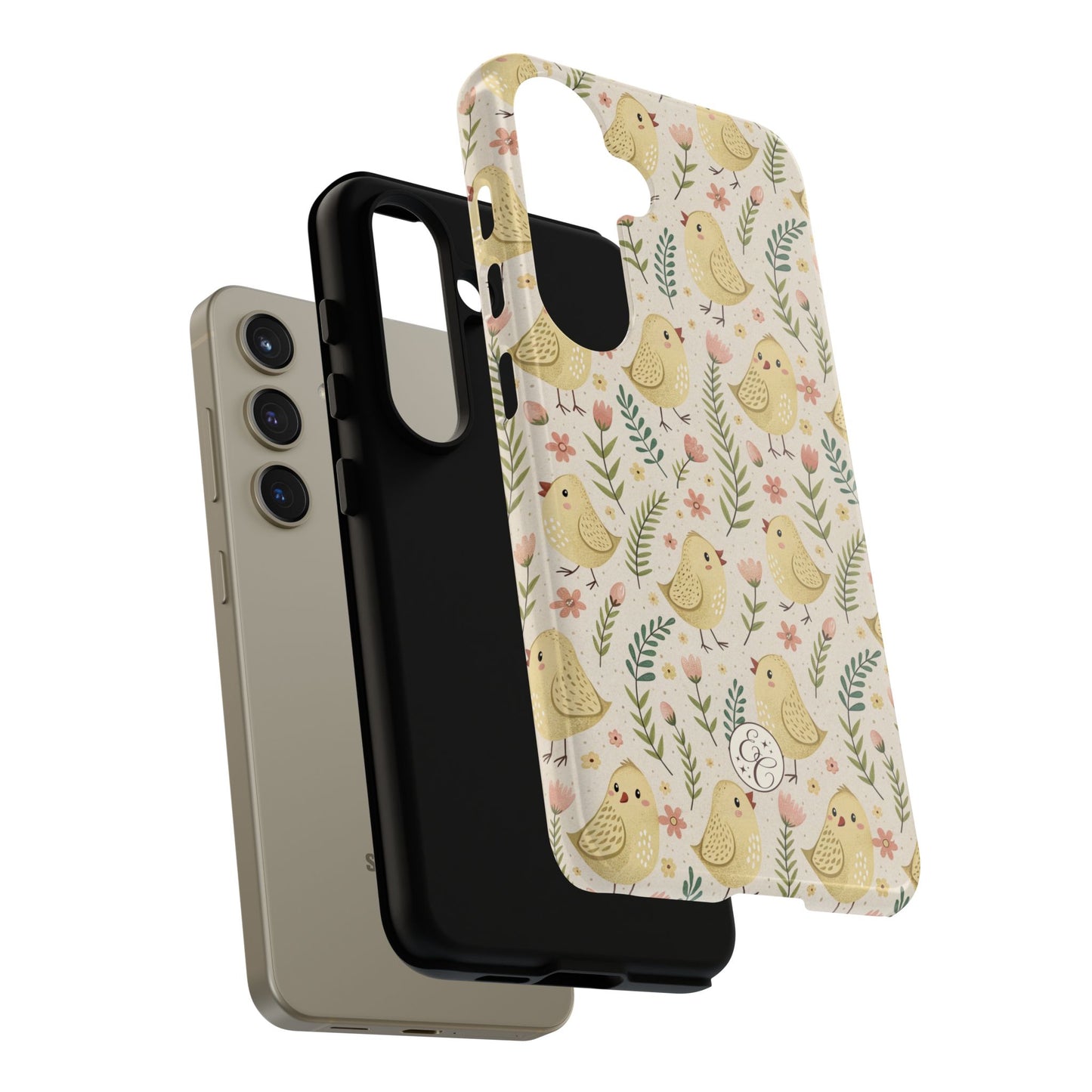 Vintage Floral Chick Pattern Tough Phone Case