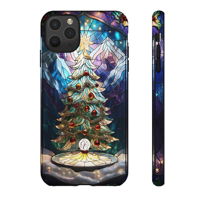 Christmas Tree Stained Glass Tough Phone Case