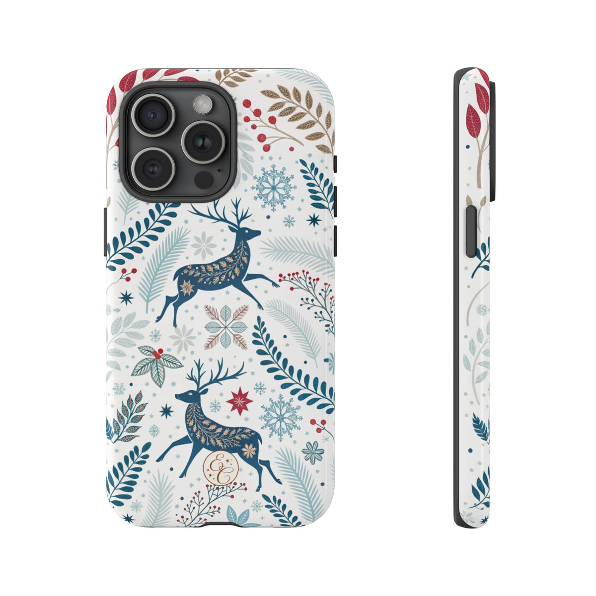 Blue Winter Deer Phone Case