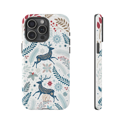 Blue Winter Deer Phone Case