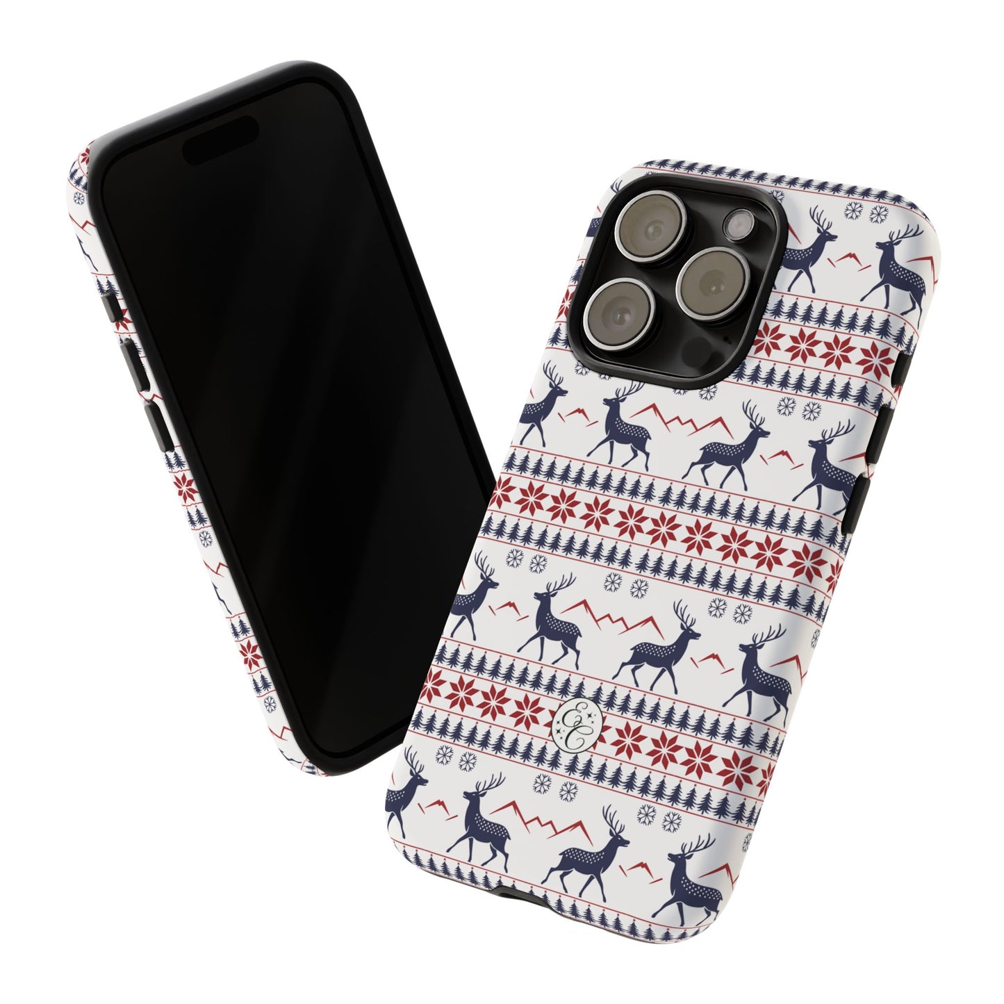 Christmas Reindeer Pattern Tough Phone Case