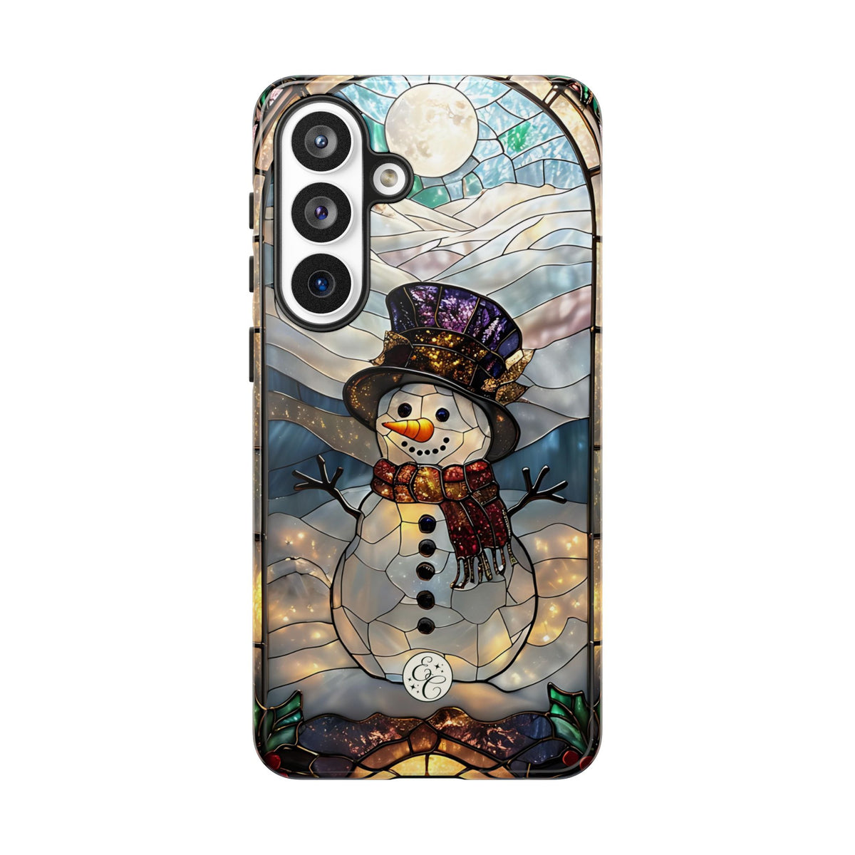 Snowman Stained Glass Phone Case