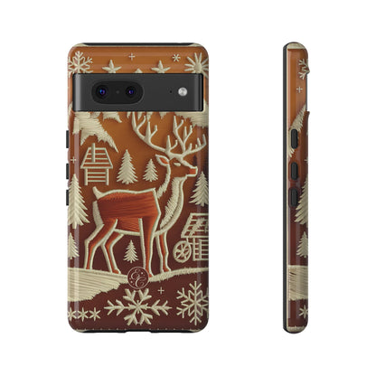 Rustic Reindeer Christmas Phone Case
