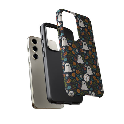Boho Halloween Ghost Pattern Tough Phone Case
