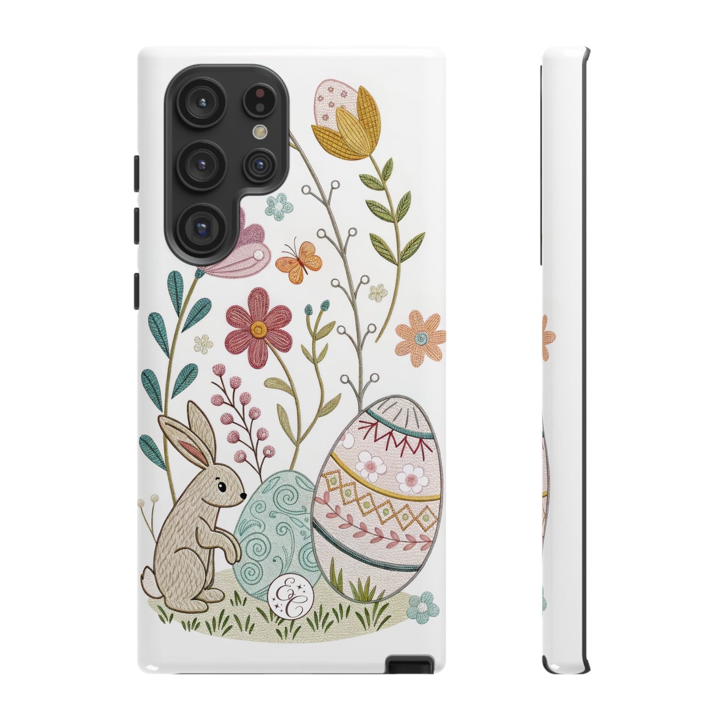 Bunny & Easter Egg Floral Tough Phone Case