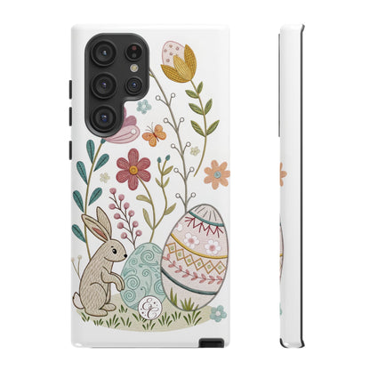 Bunny & Easter Egg Floral Tough Phone Case