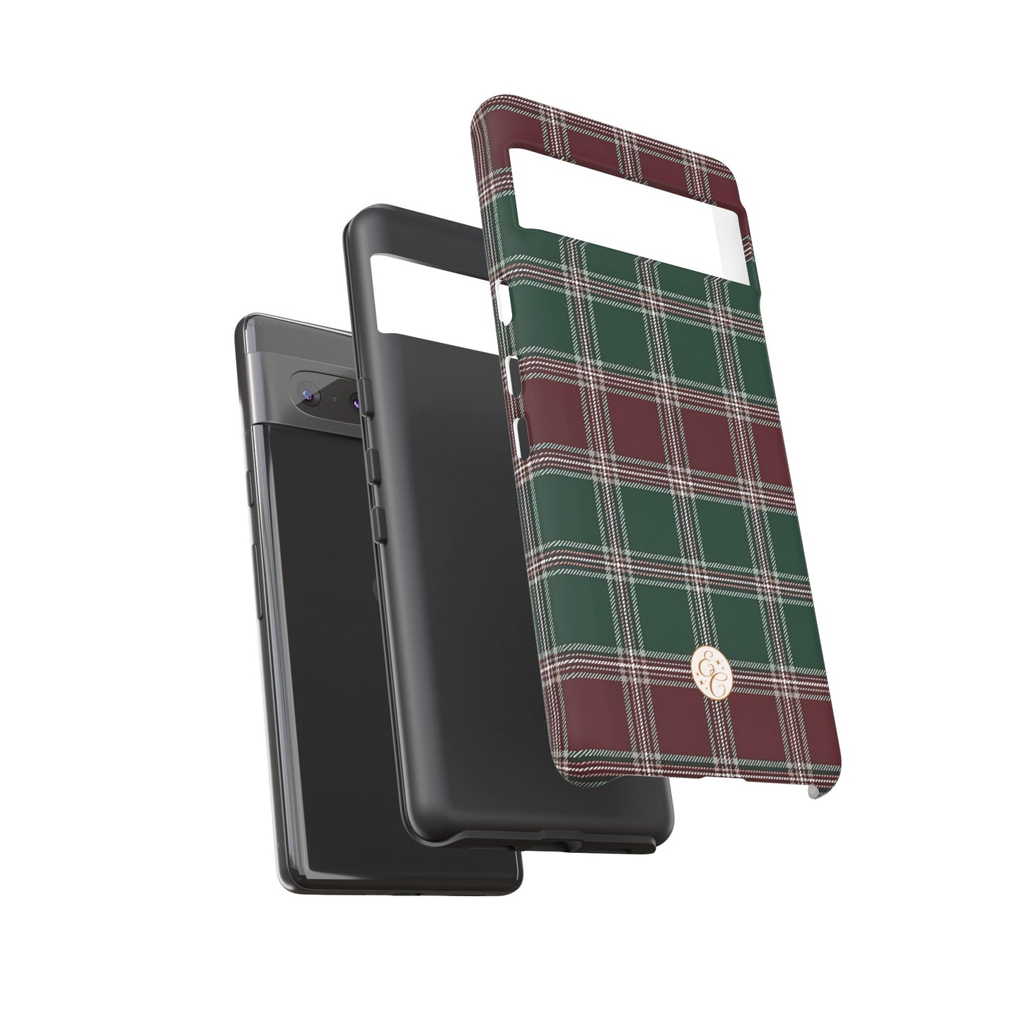 Green & Burgundy Plaid Tough Phone Case