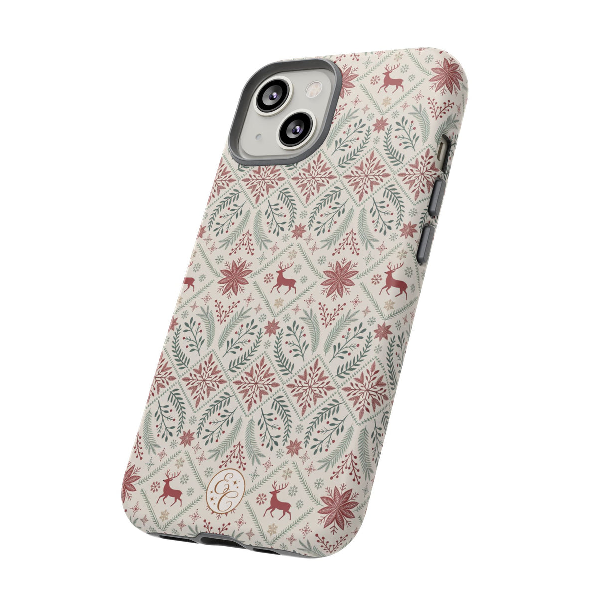 Red Reindeer Christmas Pattern Phone Case