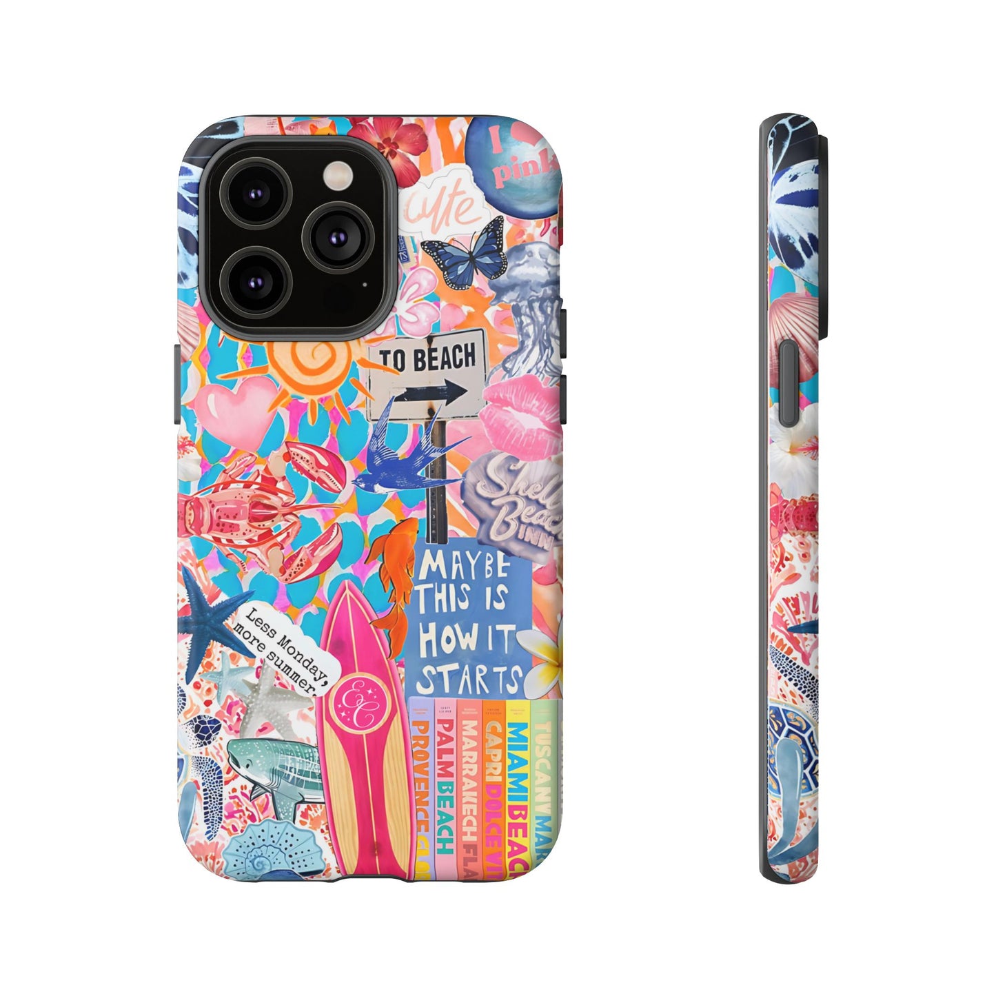 Colorful Beach Collage Tough Phone Case