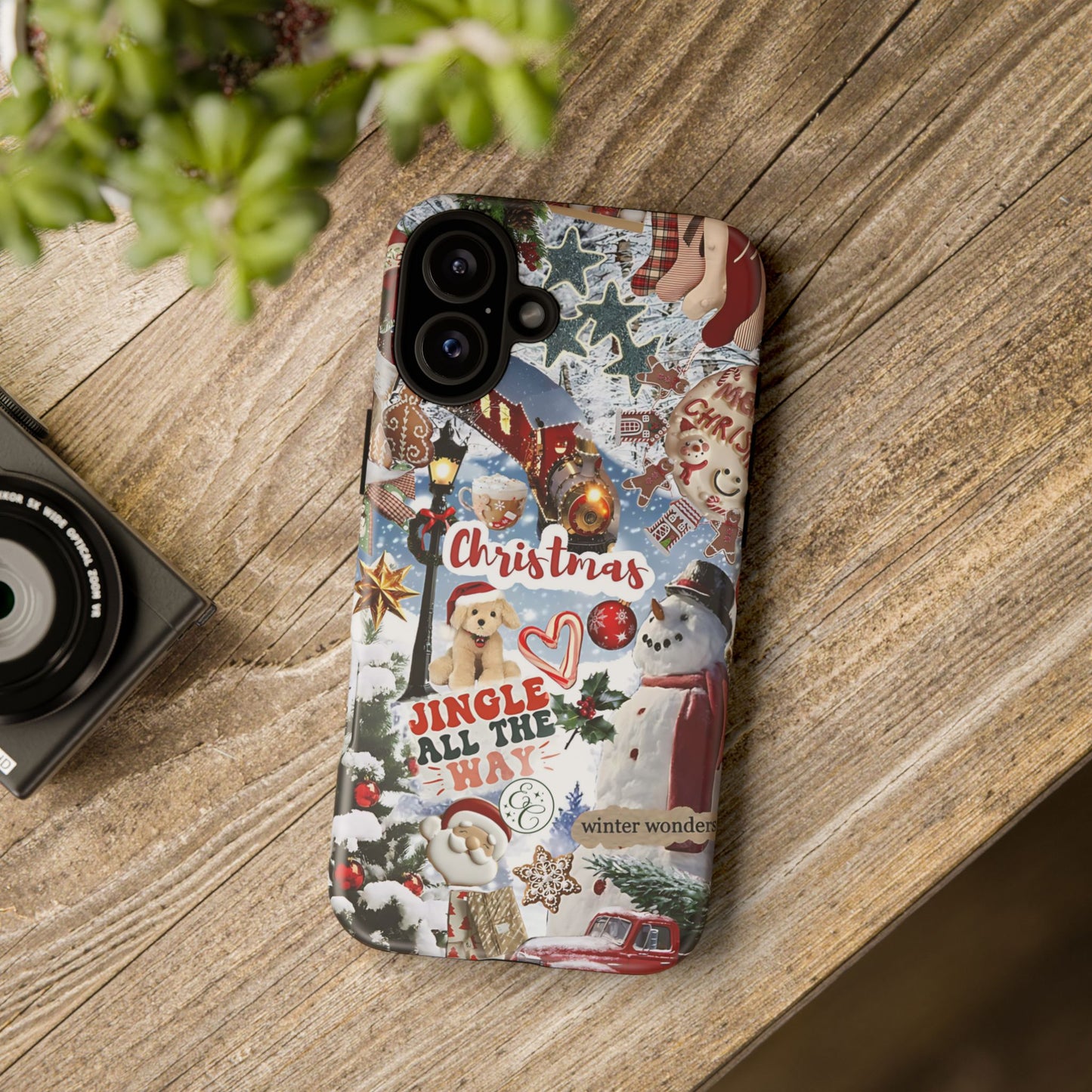 Christmas Holiday Collage Tough Phone Case