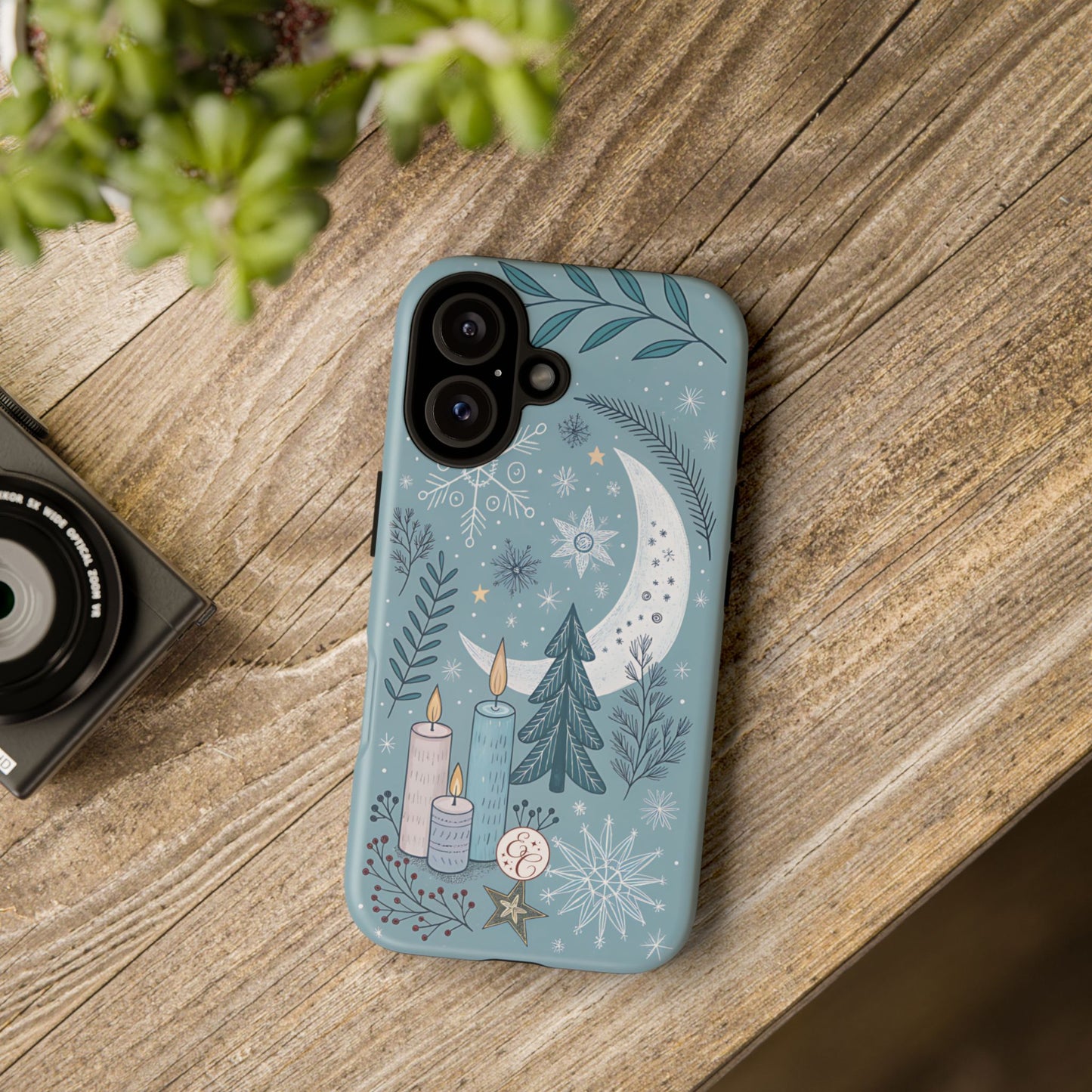 Winter Moon & Candles Tough Phone Case