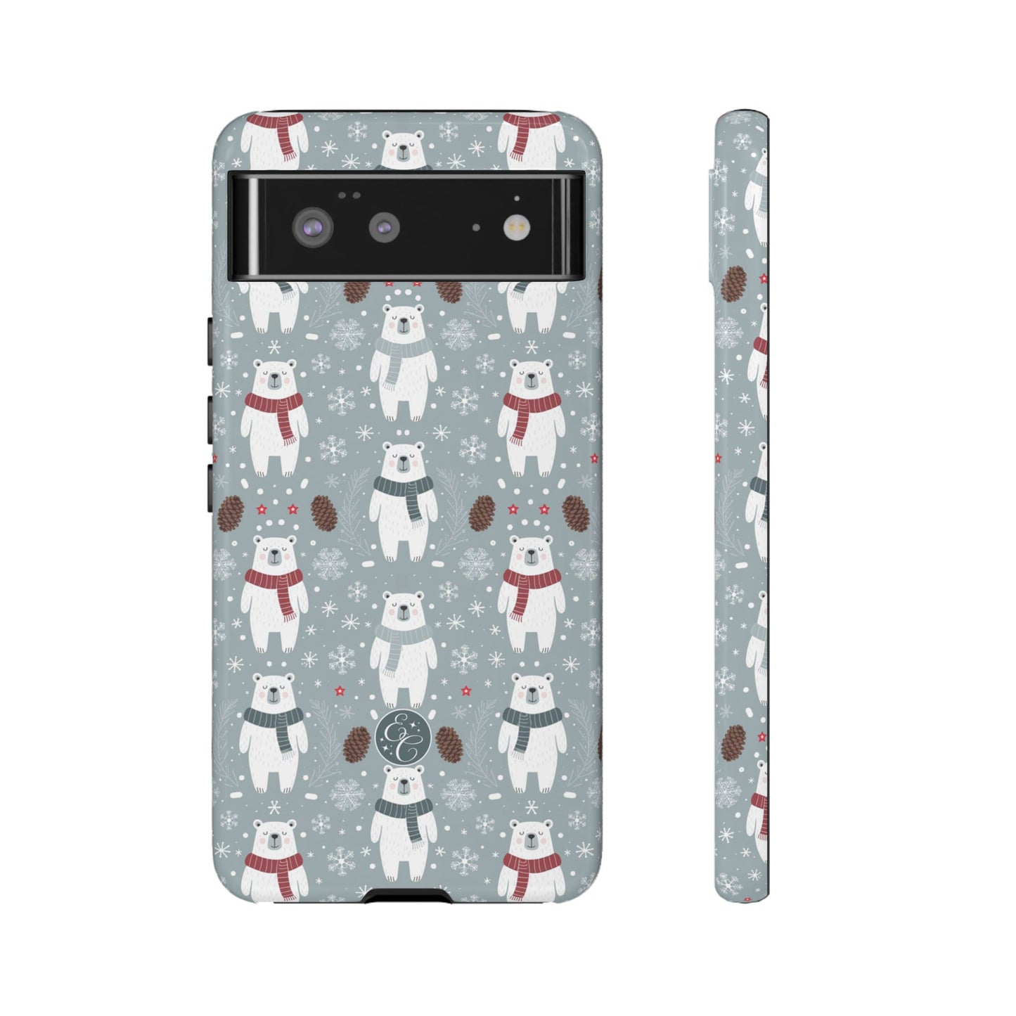 Cute Polar Bear Pattern Tough Phone Case