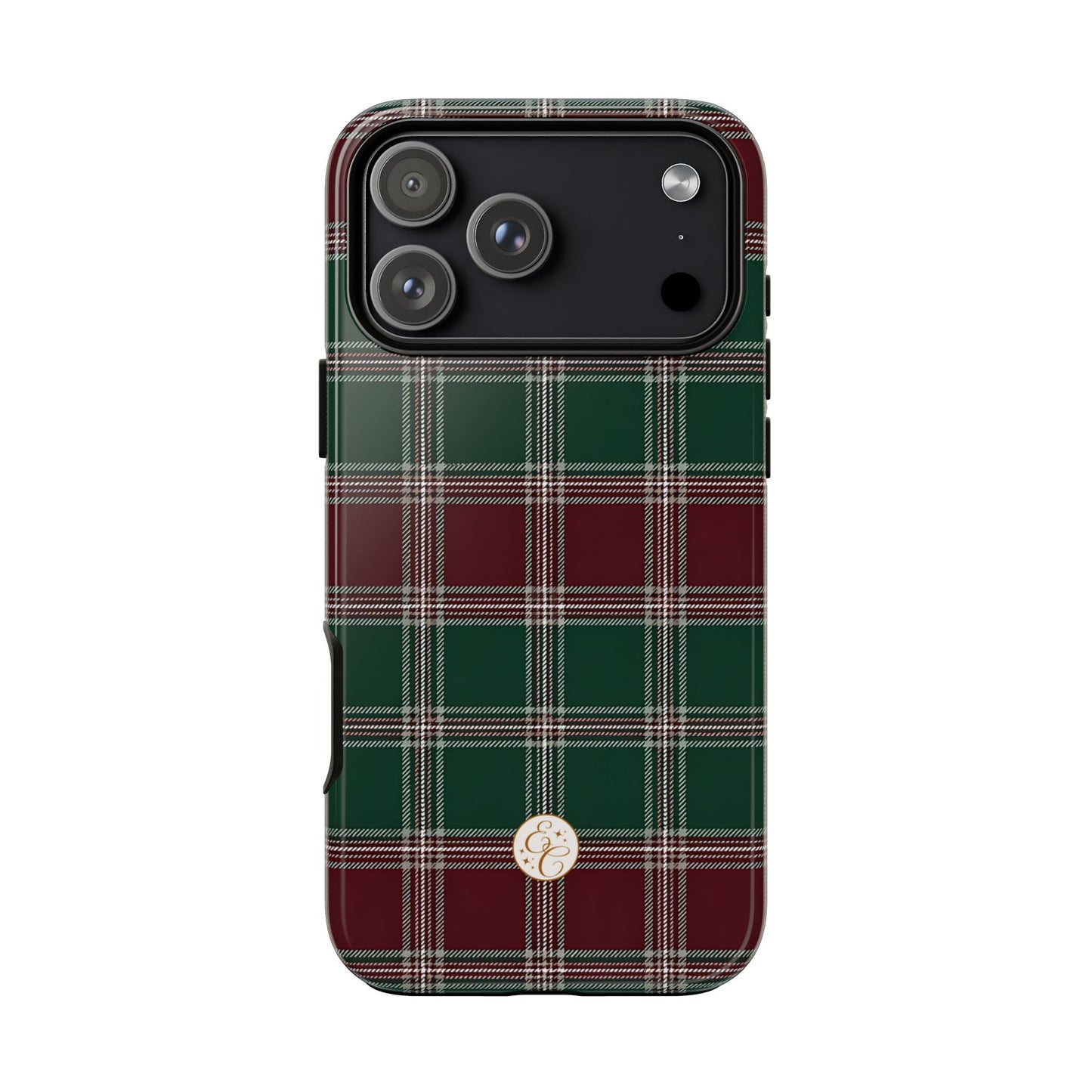 Green & Burgundy Plaid Tough Phone Case