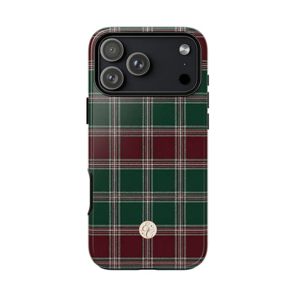 Green & Burgundy Plaid Tough Phone Case
