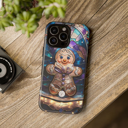 Gingerbread Man Stained Glass Tough Phone Case