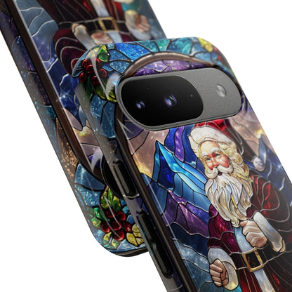Santa Claus Stained Glass Tough Phone Case