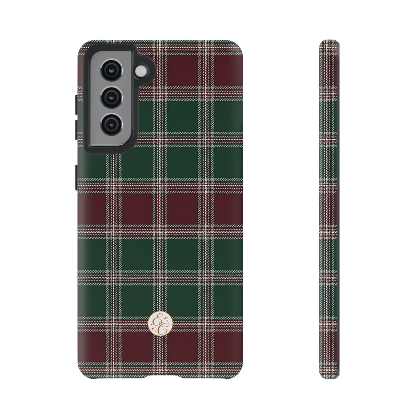 Green & Burgundy Plaid Tough Phone Case