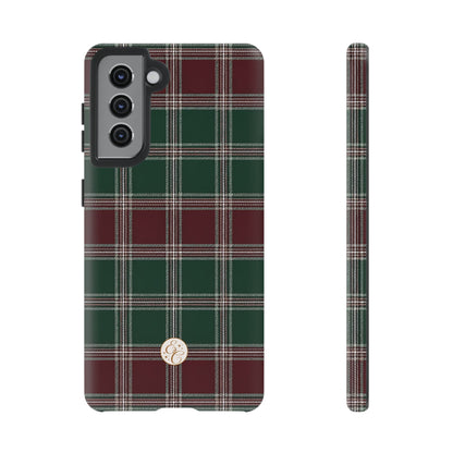 Green & Burgundy Plaid Tough Phone Case